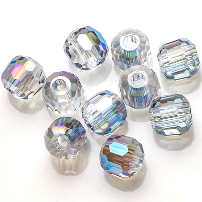 Mărgele cu găuri mari, 10/12 MM, sticlă de cristal, formă rotundă, piatră naturală, mărgele, accesorii pentru bijuterii, pentru a face brățări, colier, acut