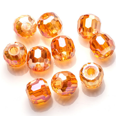 Mărgele cu găuri mari, 10/12 MM, sticlă de cristal, formă rotundă, piatră naturală, mărgele, accesorii pentru bijuterii, pentru a face brățări, colier, acut