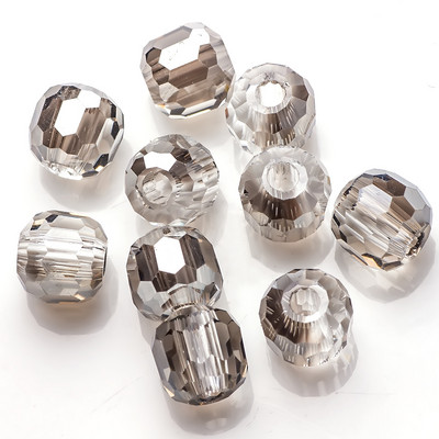 Mărgele cu găuri mari, 10/12 MM, sticlă de cristal, formă rotundă, piatră naturală, mărgele, accesorii pentru bijuterii, pentru a face brățări, colier, acut