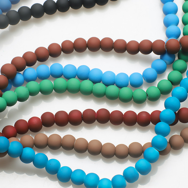 45 kom/lot 8 mm kristalne narukvice rukotvorine staklene mat okrugle labave razmaknice perle za DIY izradu naušnica ogrlica nakit pribor