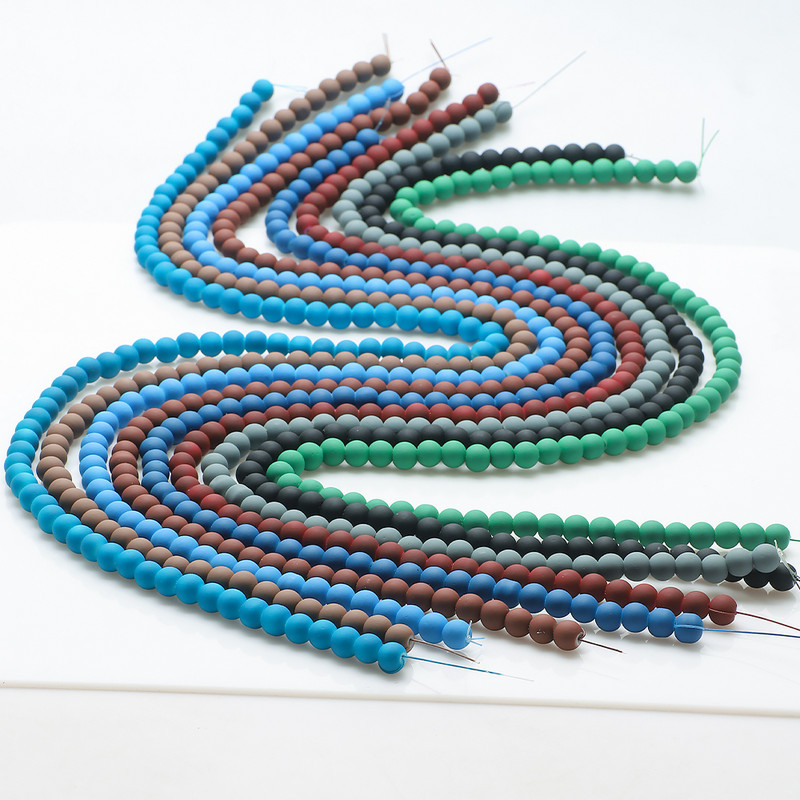 45 kom/lot 8 mm kristalne narukvice rukotvorine staklene mat okrugle labave razmaknice perle za DIY izradu naušnica ogrlica nakit pribor