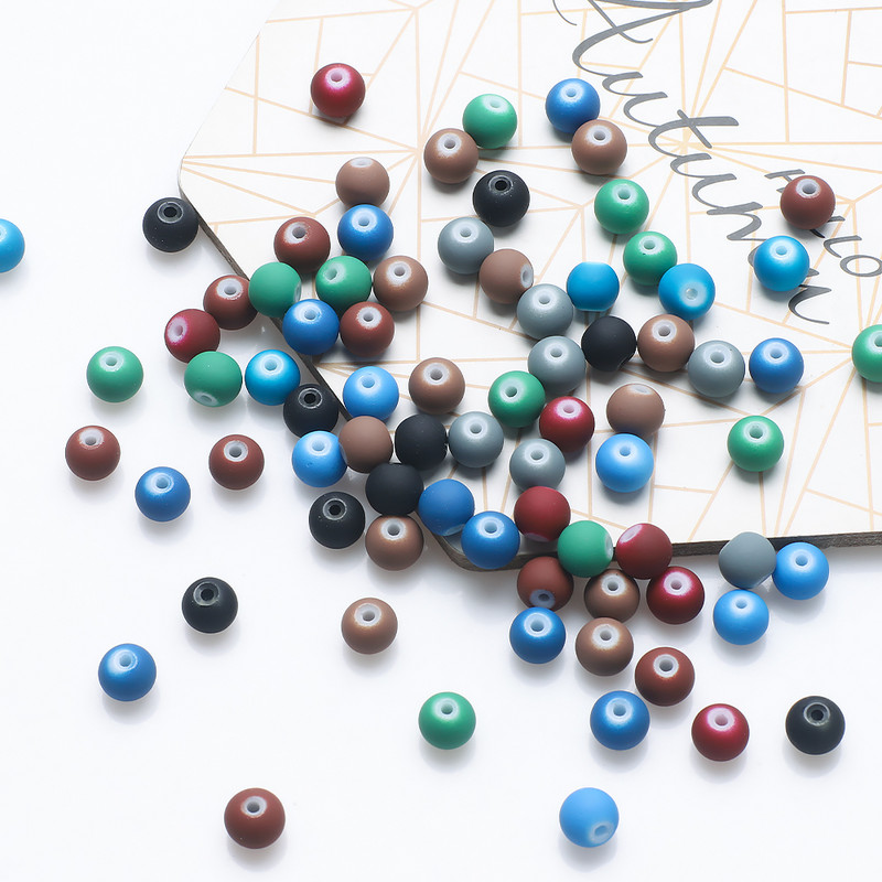 45 kom/lot 8 mm kristalne narukvice rukotvorine staklene mat okrugle labave razmaknice perle za DIY izradu naušnica ogrlica nakit pribor
