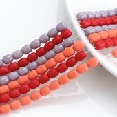 40 buc/lot margele de sticla mate cilindrice 8x10mm margele ovale de cristal pentru realizarea de bijuterii, bricolaj, bratari, colier, accesorii de bijuterii