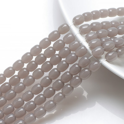 40 buc/lot margele de sticla mate cilindrice 8x10mm margele ovale de cristal pentru realizarea de bijuterii, bricolaj, bratari, colier, accesorii de bijuterii