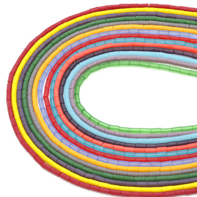 95 бр./Партида Мъниста от матова стъклена тръба Цилиндрична форма 2x5 mm Чешки кристален разделител с мъниста за изработка на бижута Направи си сам аксесоари на едро