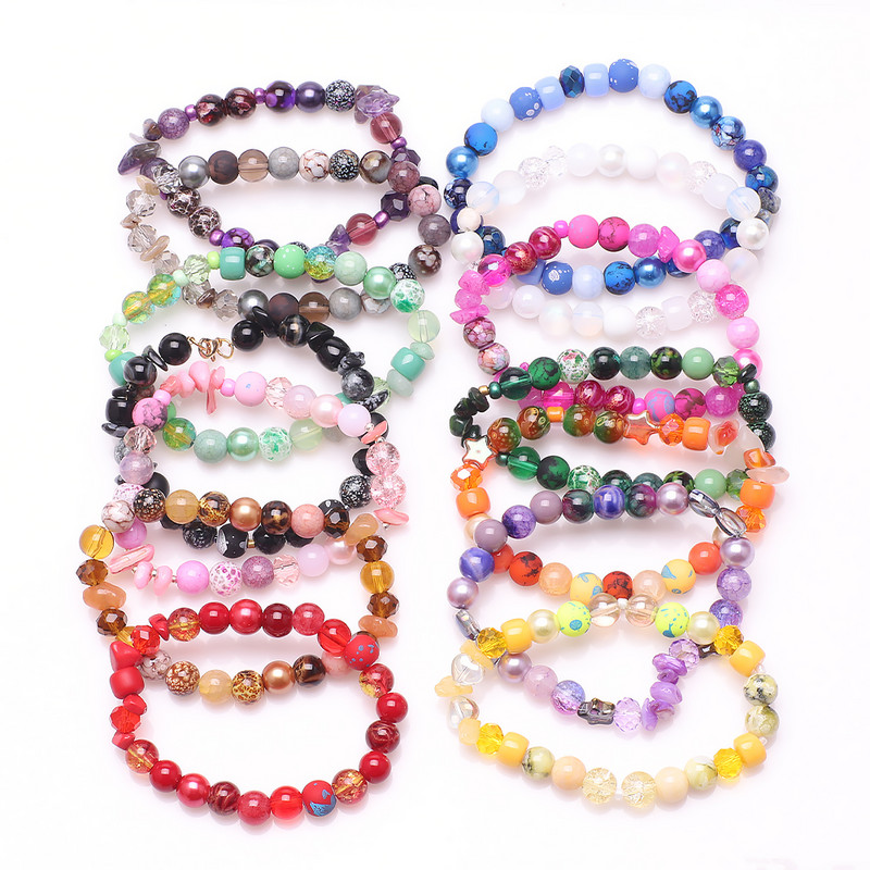 200 τεμ./Κουτί 8mm ντεγκραντέ γυάλινες χάντρες Loose Spacer Στρογγυλές χάντρες για DIY Κατασκευή κοσμημάτων Χειροποίητο βραχιόλι κολιέ σκουλαρίκι Σετ χειροτεχνίας