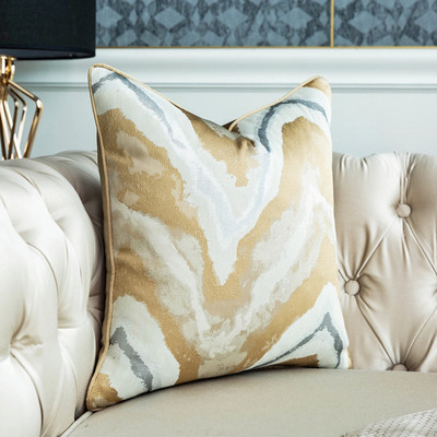 Zlatna Jacquard jastučnica Zeleno Žuta Geometrijska kućna ukrasna jastučnica 45x45/50x50cm Jastučnica za sofu za dnevni boravak