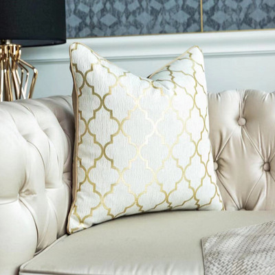 Zlatna Jacquard jastučnica Zeleno Žuta Geometrijska kućna ukrasna jastučnica 45x45/50x50cm Jastučnica za sofu za dnevni boravak