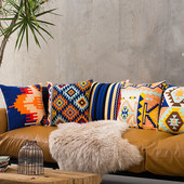 Otthoni dekoráció hímzett párnahuzat Kilim geometrikus vászon pamut négyzet alakú hímzés párnahuzat 45x45 cm párnaszár