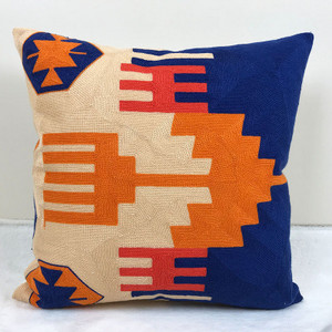 Otthoni dekoráció hímzett párnahuzat Kilim geometrikus vászon pamut négyzet alakú hímzés párnahuzat 45x45 cm párnaszár