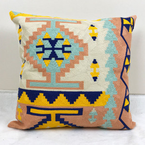 Otthoni dekoráció hímzett párnahuzat Kilim geometrikus vászon pamut négyzet alakú hímzés párnahuzat 45x45 cm párnaszár