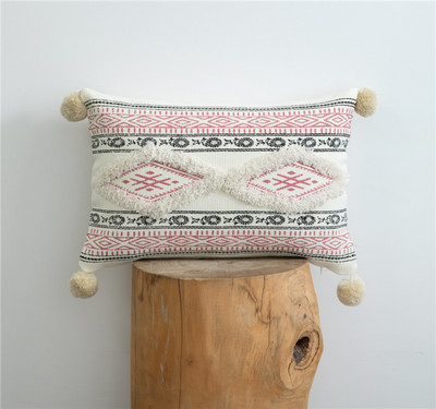 Geltona žalia pomponinė pagalvės užvalkalas Namų dekoravimas siuvinėjimas pagalvėlės užvalkalas 45x45cm/30x50cm sofos pagalvės užvalkalas pagalvės užvalkalas