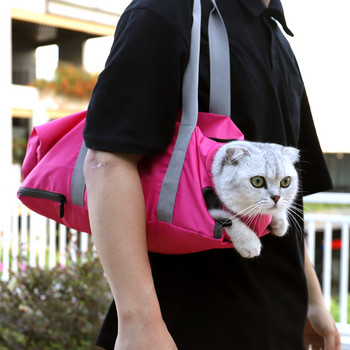 1 τεμ. Πολλαπλών λειτουργιών μεταφοράς γάτας Αδιάβροχη τσάντα με έναν ώμο για κατοικίδια, τσάντες νυχοκόπτη για κατοικίδια, κουτάβι γατάκι