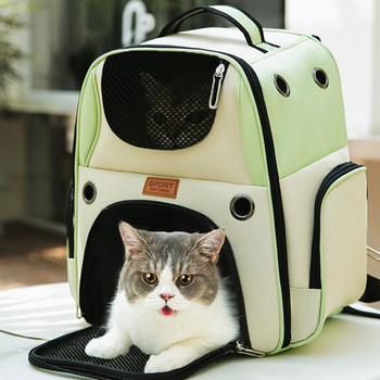 10 кг раница за домашни котки с голям капацитет Преносима платнена чанта за кучета на открито Космическа капсула Дишаща кутия Клетка за пътуване Handba