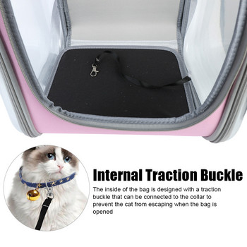 Раница за носене на котки за домашни любимци, преносима за малки кучета, котки, космическа капсула, дишаща чанта за пътуване на открито, чанта за рамо, домашни любимци