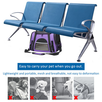 Φορητές τσάντες μεταφοράς για σκύλους γάτας Μεταφορείς με μαλακή όψη Μεταφορείς εξωτερικού χώρου ταξιδιού Αναπνεύσιμο φερμουάρ για κατοικίδια Τσάντα ταξιδιού για κατοικίδια ζώα