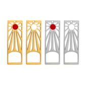 4db Rozsdamentes acél Tanjiro fülbevaló Demon Slayer hosszú fülbevaló Anime Cosplay kellékek Hanafuda Drop Diy Sun Launch Charms medál