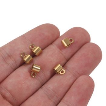 20 τμχ/παρτίδα Τρύπα από ανοξείδωτο ατσάλι 4mm Χρυσό στρογγυλό γούρι Κρεμαστό σύνδεσμος βραχιόλι χάντρες Diy σκουλαρίκια βραχιόλι Κοσμήματα ευρήματα