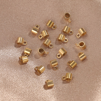 20 τμχ/παρτίδα Τρύπα από ανοξείδωτο ατσάλι 4mm Χρυσό στρογγυλό γούρι Κρεμαστό σύνδεσμος βραχιόλι χάντρες Diy σκουλαρίκια βραχιόλι Κοσμήματα ευρήματα