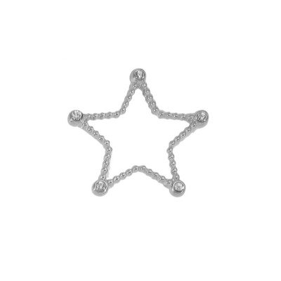 4 kom od nehrđajućeg čelika Heart Star Okrugli šuplji cirkonski privjesci Privjesci Konektori za izradu pribora za DIY naušnice