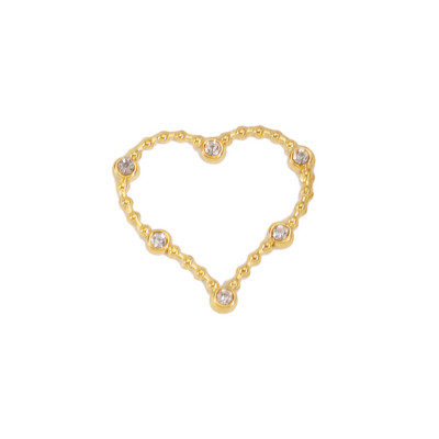 4 kom od nehrđajućeg čelika Heart Star Okrugli šuplji cirkonski privjesci Privjesci Konektori za izradu pribora za DIY naušnice