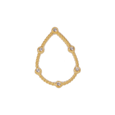 4 kom od nehrđajućeg čelika Heart Star Okrugli šuplji cirkonski privjesci Privjesci Konektori za izradu pribora za DIY naušnice