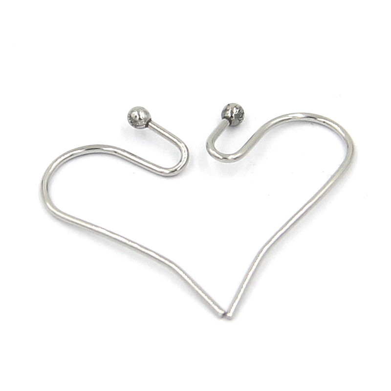 Aiovlo 100 kom./lot francuske kukice za uši, žica za bubrežne naušnice, žica za uši, 20 mm, 361 nehrđajući čelik za izradu nakita, DIY kopča