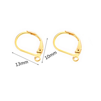 Aiovlo 20 kom/lot Zlatna francuska poluga za stražnju ušnu žicu Obruč s otvorenom petljom Leverback kukice za naušnice za DIY izradu naušnica