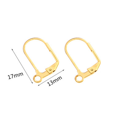 Aiovlo 20 kom/lot Zlatna francuska poluga za stražnju ušnu žicu Obruč s otvorenom petljom Leverback kukice za naušnice za DIY izradu naušnica