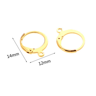 Aiovlo 20 kom/lot Zlatna francuska poluga za stražnju ušnu žicu Obruč s otvorenom petljom Leverback kukice za naušnice za DIY izradu naušnica