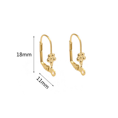 Aiovlo 20 kom/lot Zlatna francuska poluga za stražnju ušnu žicu Obruč s otvorenom petljom Leverback kukice za naušnice za DIY izradu naušnica