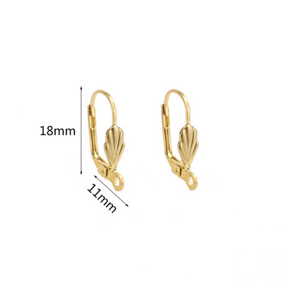 Aiovlo 20 kom/lot Zlatna francuska poluga za stražnju ušnu žicu Obruč s otvorenom petljom Leverback kukice za naušnice za DIY izradu naušnica