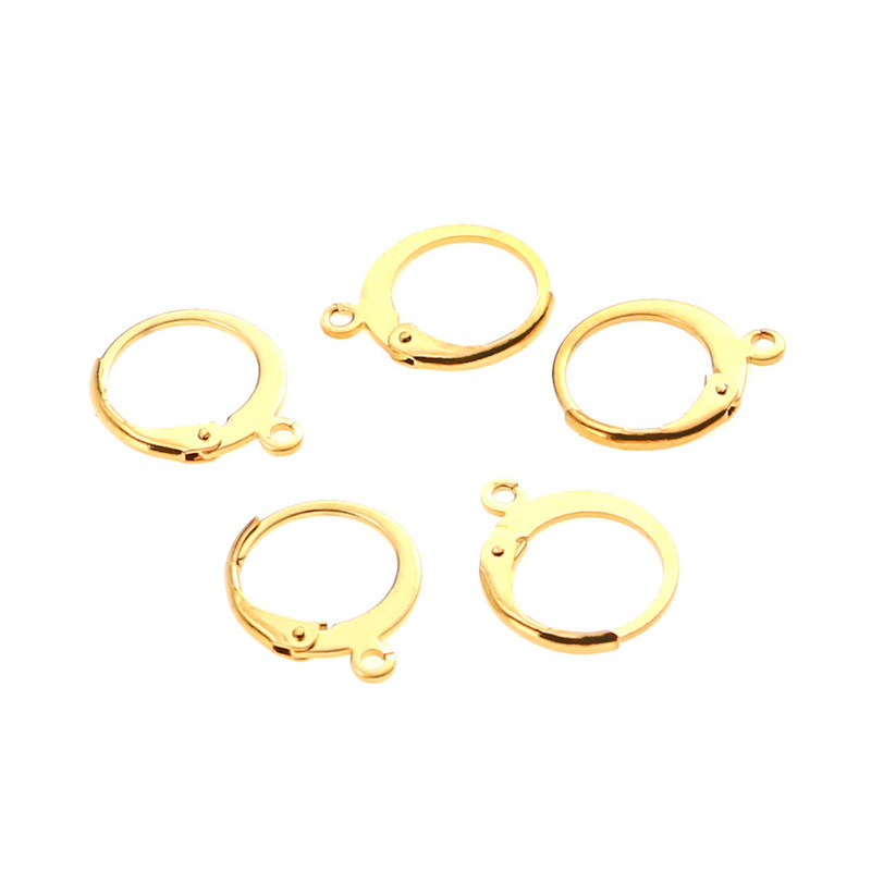 Aiovlo 20 kom/lot Zlatna francuska poluga za stražnju ušnu žicu Obruč s otvorenom petljom Leverback kukice za naušnice za DIY izradu naušnica