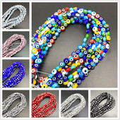 6 mm 8 mm 10 mm staklene perle ovalnog oblika Evil Eye Spacer perle za izradu nakita DIY privjesci Narukvica Ogrlica Dodaci