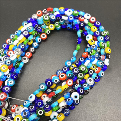 6 mm 8 mm 10 mm staklene perle ovalnog oblika Evil Eye Spacer perle za izradu nakita DIY privjesci Narukvica Ogrlica Dodaci