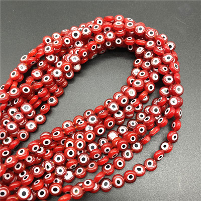 6 mm 8 mm 10 mm staklene perle ovalnog oblika Evil Eye Spacer perle za izradu nakita DIY privjesci Narukvica Ogrlica Dodaci