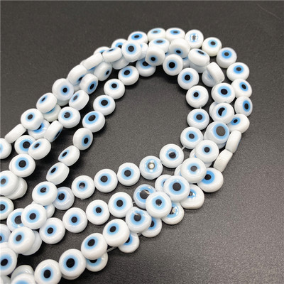 6 mm 8 mm 10 mm staklene perle ovalnog oblika Evil Eye Spacer perle za izradu nakita DIY privjesci Narukvica Ogrlica Dodaci