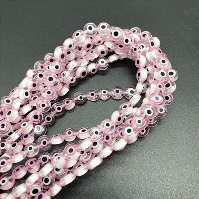 6 mm 8 mm 10 mm staklene perle ovalnog oblika Evil Eye Spacer perle za izradu nakita DIY privjesci Narukvica Ogrlica Dodaci