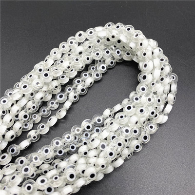 6 mm 8 mm 10 mm staklene perle ovalnog oblika Evil Eye Spacer perle za izradu nakita DIY privjesci Narukvica Ogrlica Dodaci