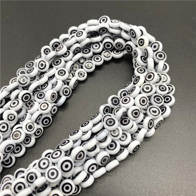 6 mm 8 mm 10 mm staklene perle ovalnog oblika Evil Eye Spacer perle za izradu nakita DIY privjesci Narukvica Ogrlica Dodaci