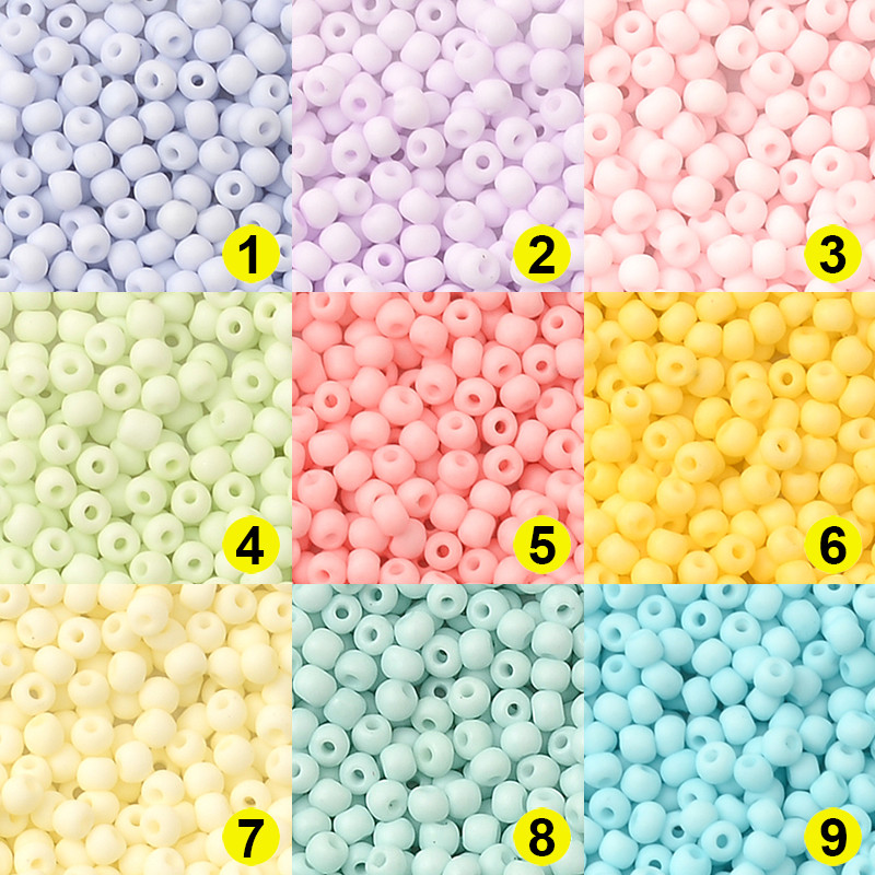 Uniforma 11/0 8/0 Mat Macaroon Boja staklenih perli Okrugli odstojnik 2 mm 3 mm perle za izradu nakita DIY pribor Veleprodaja