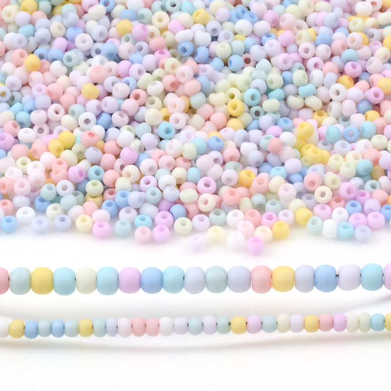 Uniforma 11/0 8/0 Mat Macaroon Boja staklenih perli Okrugli odstojnik 2 mm 3 mm perle za izradu nakita DIY pribor Veleprodaja