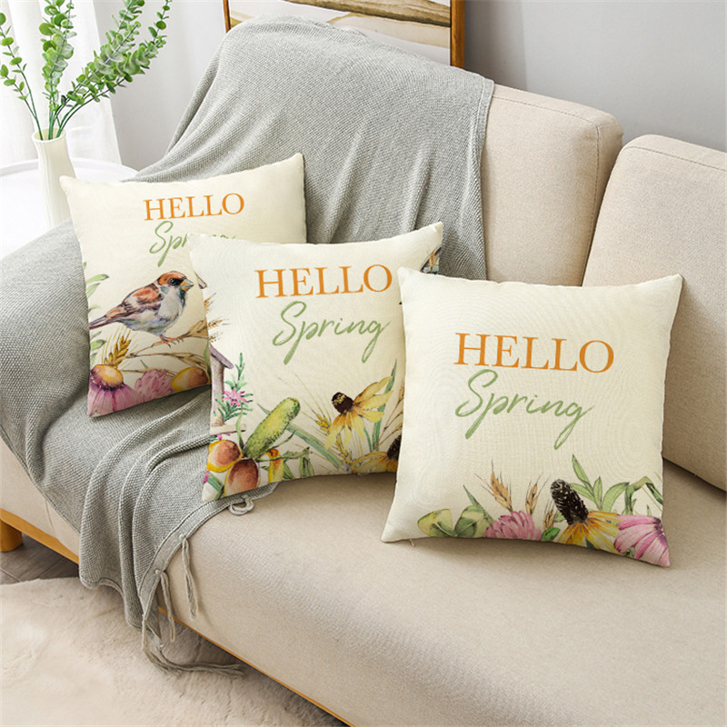 MRL Proljetna serija Jastučnica Slatke životinje Cvijeće Kauč Spavaća soba Noćni prozor Erker Kućna Topla dekoracija Jastučnica 40/45/50 cm