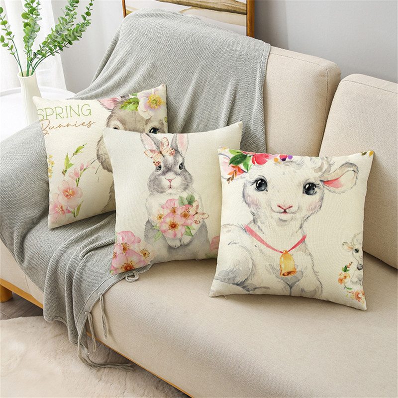MRL Proljetna serija Jastučnica Slatke životinje Cvijeće Kauč Spavaća soba Noćni prozor Erker Kućna Topla dekoracija Jastučnica 40/45/50 cm