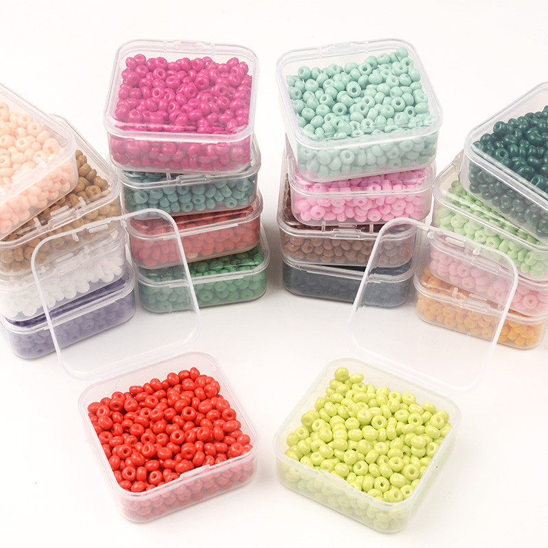 Egységes 4mm-es 6/0 Charms cseh üvegmaggyöngyök ékszerkészítéshez barkácsolás kézzel készített karkötő fülbevaló gyűrű kellékek Kralen