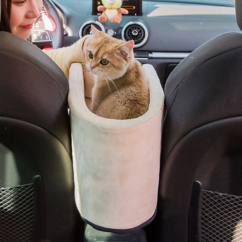 Φορητή τσάντα μεταφοράς γάτας Κάθισμα αυτοκινήτου για κατοικίδια γάτας Κρεβάτι για κατοικίδια Ταξίδι Κεντρικός έλεγχος Αντιολισθητικό Universal Vehicle Box Μπράτσο για κατοικίδια Κάθισμα μεταφοράς γάτας