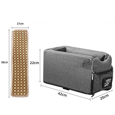 Prijenosna torba za nošenje mačaka Autosjedalica Krevet za mačke za kućne ljubimce Centralna kontrola Neklizajuća Univerzalna kutija za naslon za ruke u vozilu Sjedalo za nošenje za mačke za kućne ljubimce