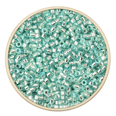 20g dobozzal vagy doboz nélkül 2,2x1,2mm ezüst bélésű üveggyöngyök 10/0 egységes csöves maggyöngyök ékszerkészítéshez barkácsolási kiegészítők