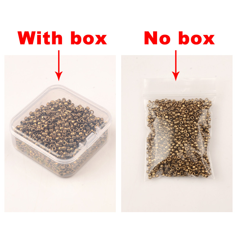 20g dobozzal vagy doboz nélkül 2,2x1,2mm ezüst bélésű üveggyöngyök 10/0 egységes csöves maggyöngyök ékszerkészítéshez barkácsolási kiegészítők