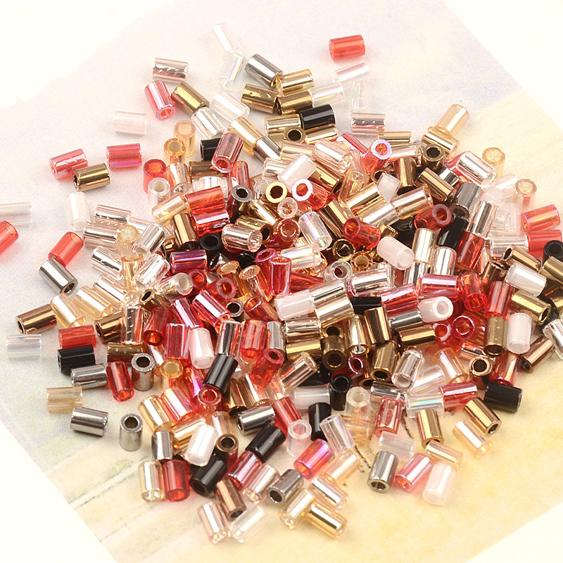 3,5 mm-es cső Üveggyöngyök Bugle Távtartó Gyöngyök ékszerekhez Gyöngyök készítése Mag gyöngyök barkács karkötők Női kézitáskák Ékszer gyöngyök Kralen